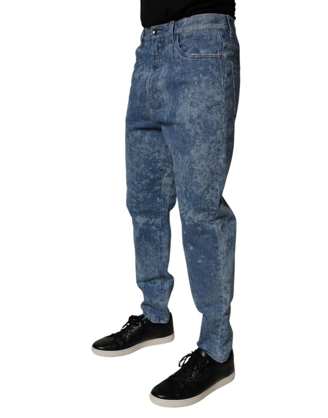 Dolce &amp; Gabbana Sample Sale Dolce &amp; Gabbana Blue Tie Dye Cotton Skinny Men Denim Jeans - | Designer outlet