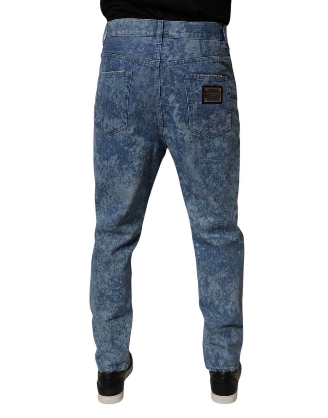 Dolce &amp; Gabbana Sample Sale Dolce &amp; Gabbana Blue Tie Dye Cotton Skinny Men Denim Jeans - | Designer outlet