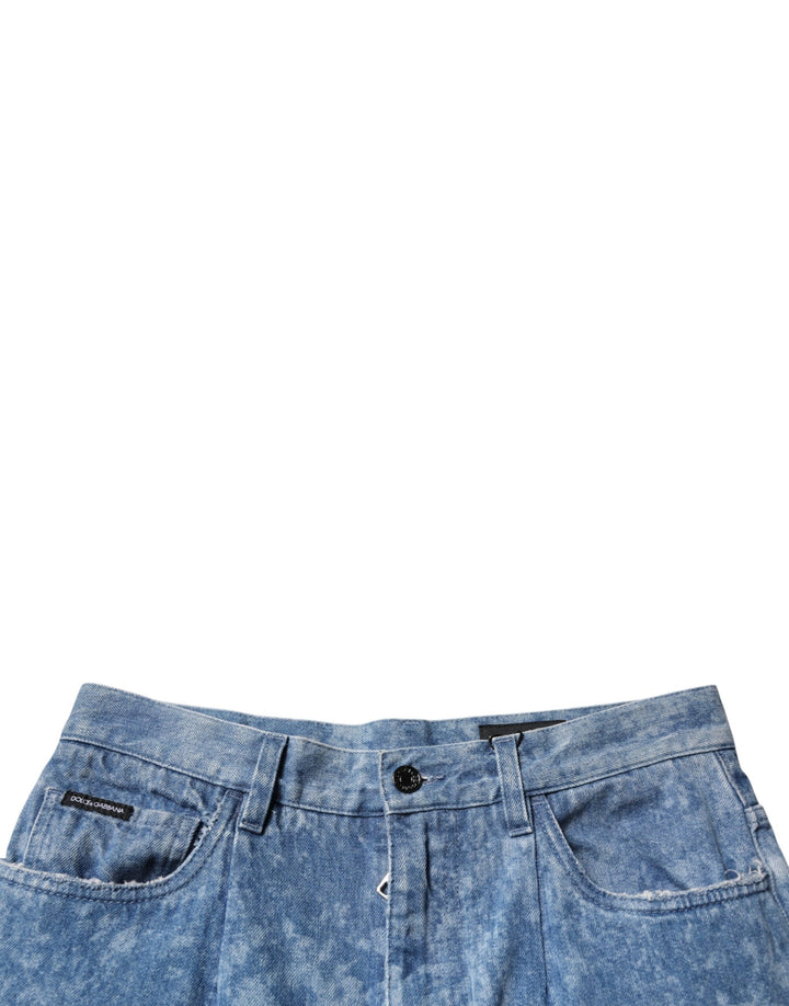 Dolce &amp; Gabbana Sample Sale Dolce &amp; Gabbana Blue Tie Dye Cotton Skinny Men Denim Jeans - | Designer outlet