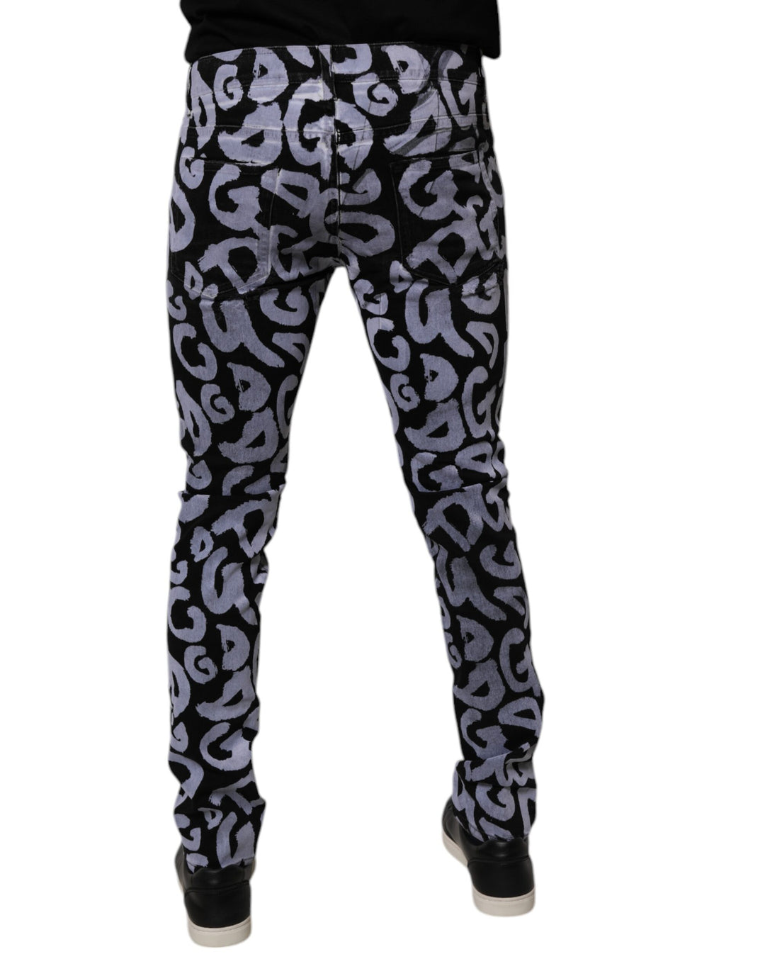 Dolce &amp; Gabbana Sample Sale Dolce &amp; Gabbana Black Logo Monogram Cotton Skinny Denim Jeans - | Designer outlet