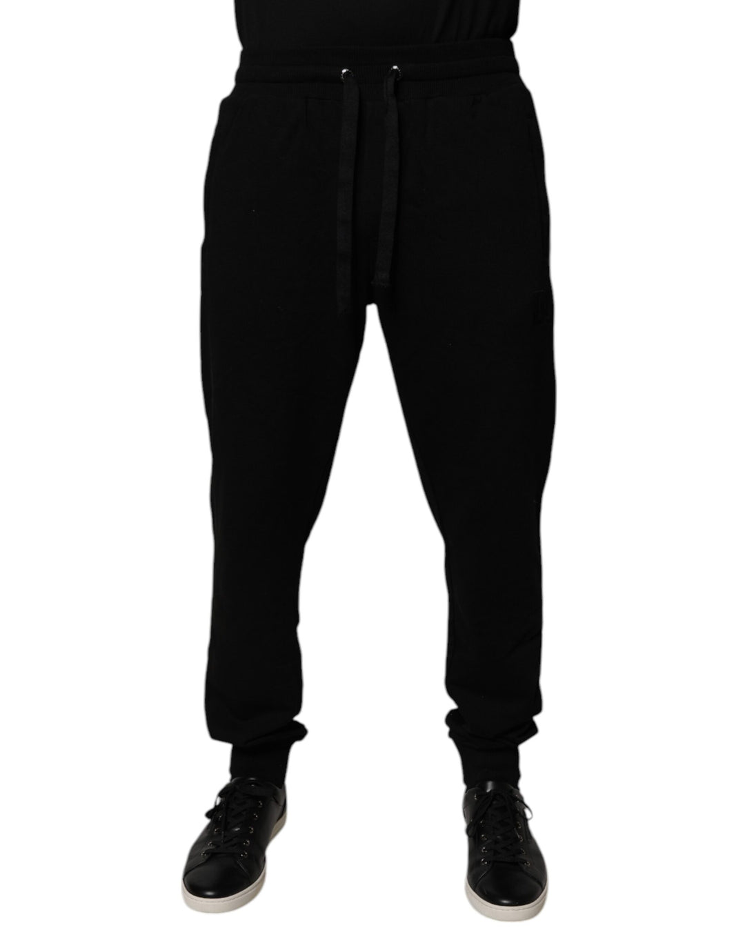 Dolce &amp; Gabbana Sample Sale Dolce &amp; Gabbana Black Cotton Mid Waist Jogger Sweatpants Pants - | Designer outlet