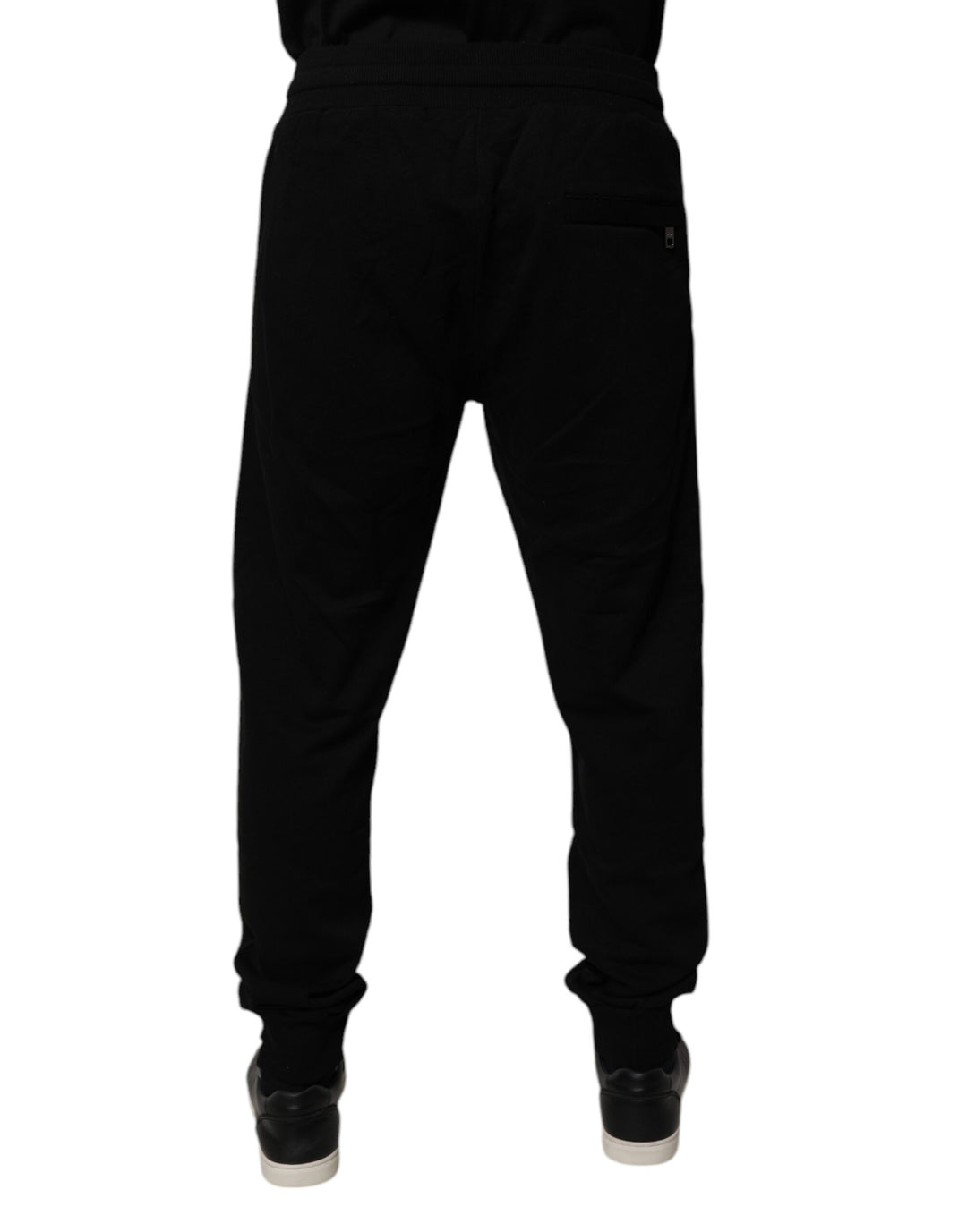 Dolce &amp; Gabbana Sample Sale Dolce &amp; Gabbana Black Cotton Mid Waist Jogger Sweatpants Pants - | Designer outlet