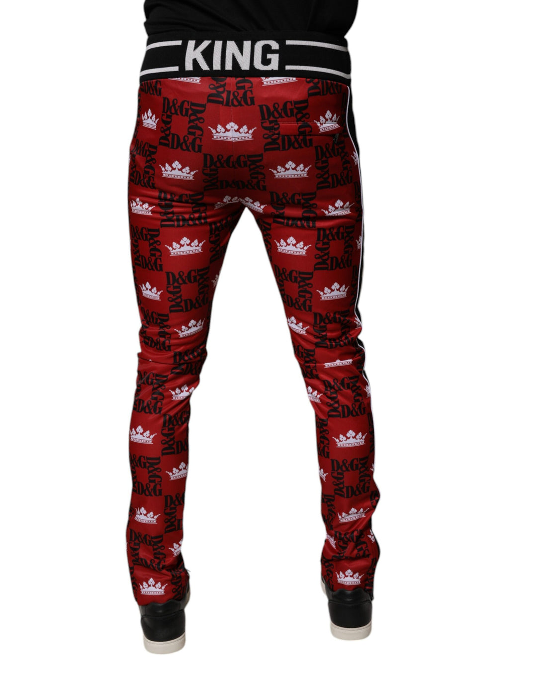 Dolce &amp; Gabbana Sample Sale Dolce &amp; Gabbana Red Crown Logo Monogram Men Sweatpants Pants - | Designer outlet