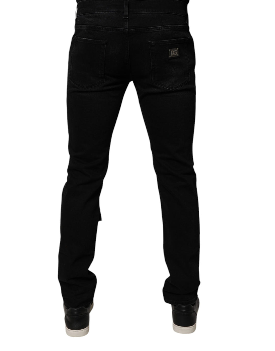 Dolce & Gabbana Black Ripped Cotton Skinny Men Denim Jeans by Dolce & Gabbana outlet now on sale