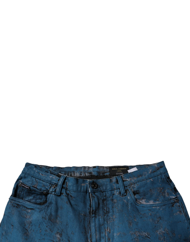 Dolce &amp; Gabbana Sample Sale Dolce &amp; Gabbana Blue Tie Dye Cotton Skinny Men Denim Jeans - | Designer outlet