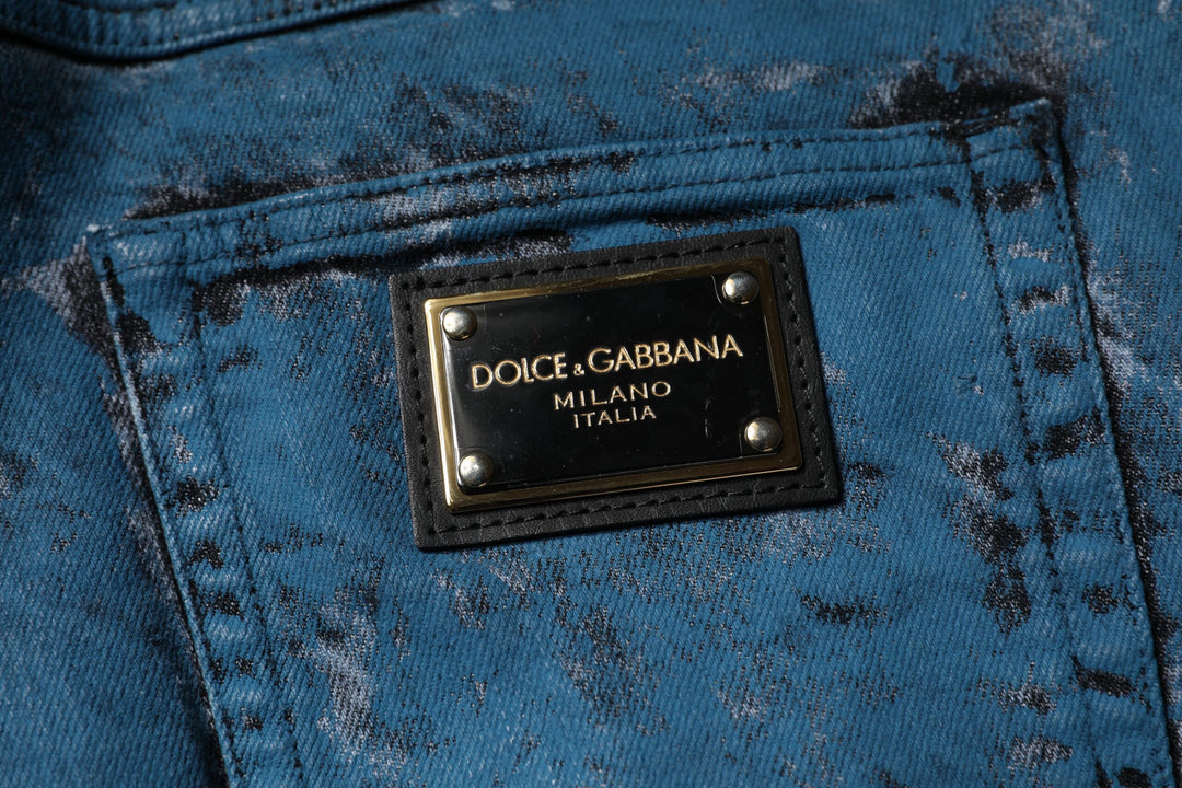 Dolce &amp; Gabbana Sample Sale Dolce &amp; Gabbana Blue Tie Dye Cotton Skinny Men Denim Jeans - | Designer outlet