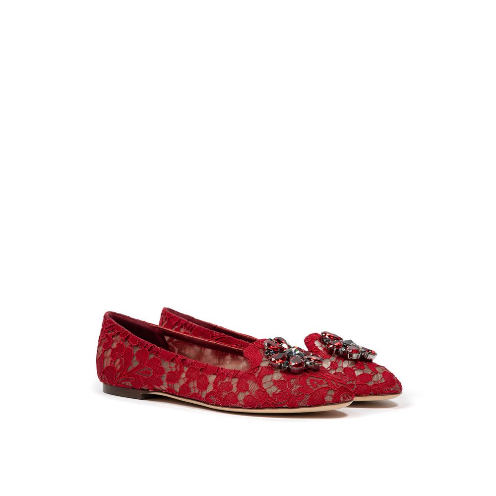 Dolce &amp; Gabbana Sample Sale Dolce &amp; Gabbana Red Viscose Ballet Flats - | Designer outlet