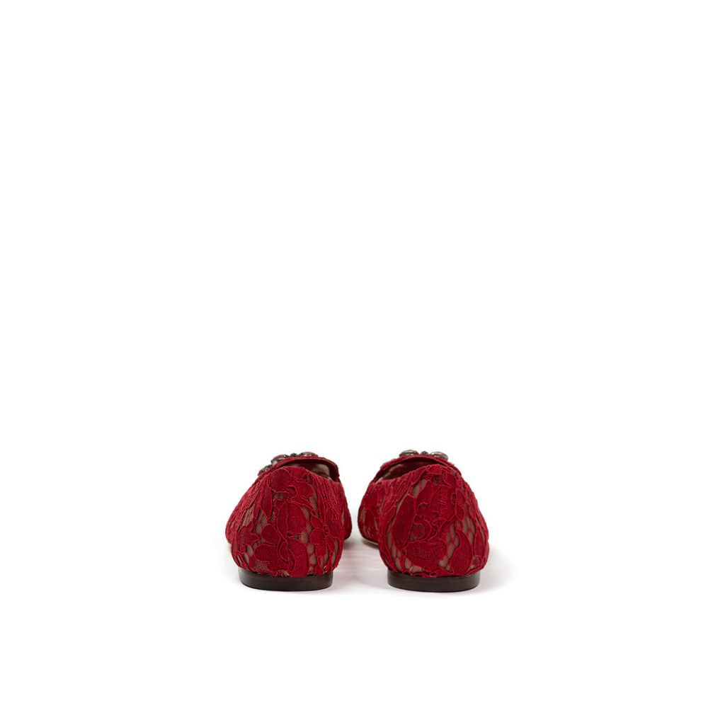Dolce &amp; Gabbana Sample Sale Dolce &amp; Gabbana Red Viscose Ballet Flats - | Designer outlet