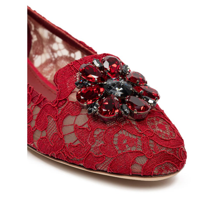 Dolce &amp; Gabbana Sample Sale Dolce &amp; Gabbana Red Viscose Ballet Flats - | Designer outlet