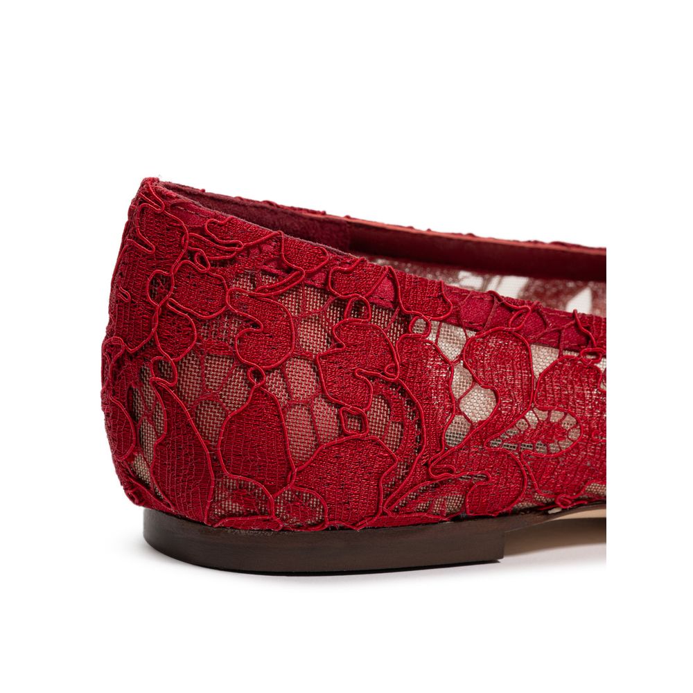 Dolce &amp; Gabbana Sample Sale Dolce &amp; Gabbana Red Viscose Ballet Flats - | Designer outlet