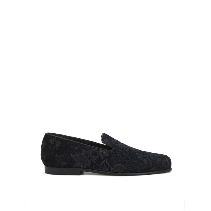 Etro Blue Leather Slip-On Loafers by Etro outlet now on sale
