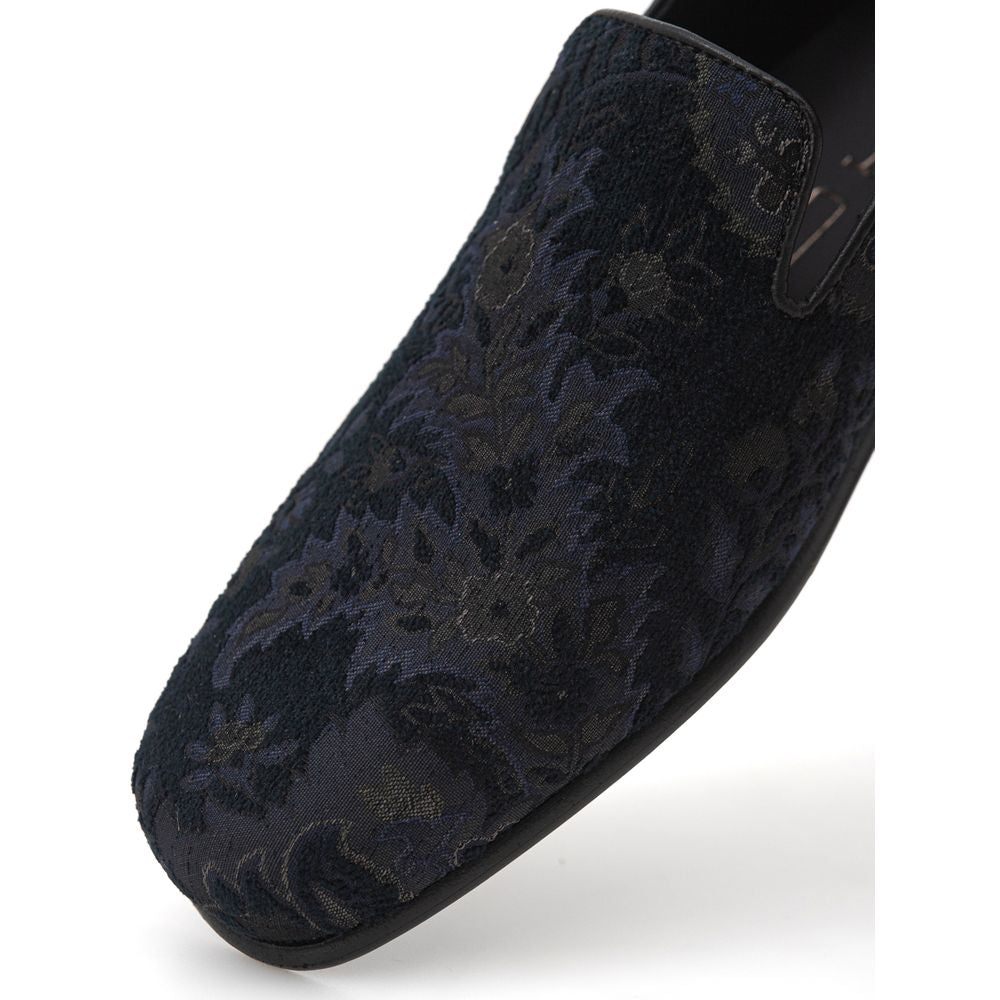Etro Sample Sale Etro Blue Leather Slip-On Loafers - | Designer outlet