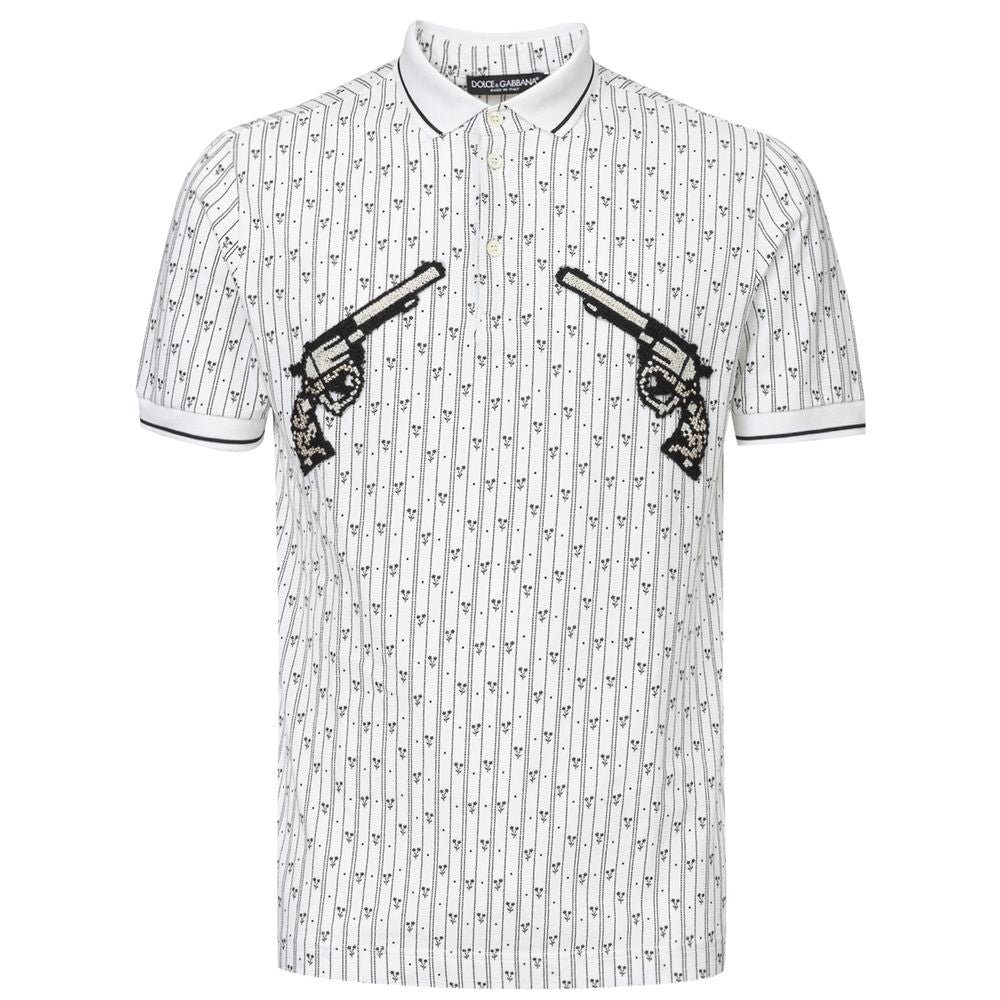 Dolce &amp; Gabbana White Cotton Polo Shirt by Dolce &amp; Gabbana outlet now on sale