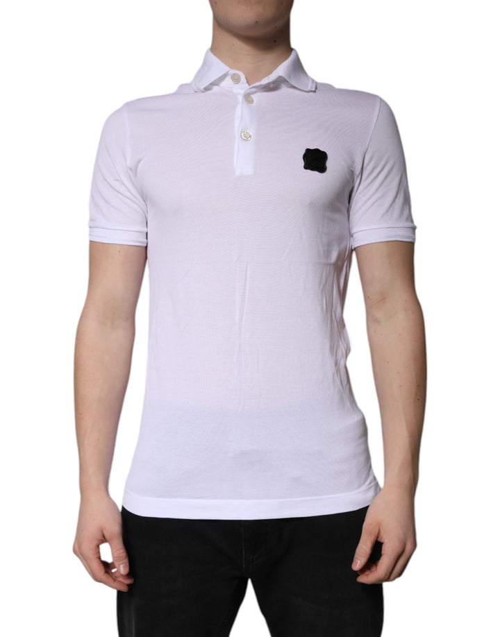 Dolce &amp; Gabbana Sample Sale Dolce &amp; Gabbana White Cotton Logo Collared Polo T-shirt - | Designer outlet