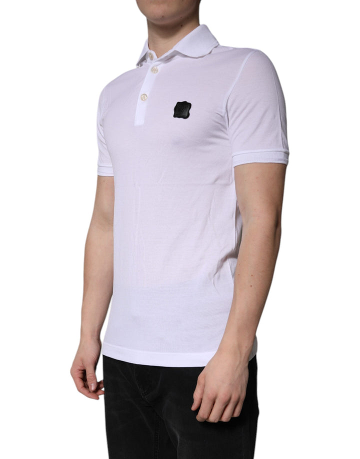Dolce &amp; Gabbana Sample Sale Dolce &amp; Gabbana White Cotton Logo Collared Polo T-shirt - | Designer outlet