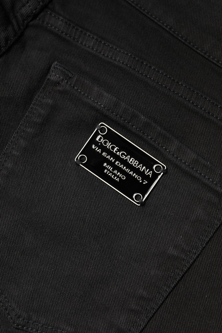Dolce &amp; Gabbana Sample Sale Dolce &amp; Gabbana Black Cotton Mid Waisted Skinny Denim Jeans - | Designer outlet