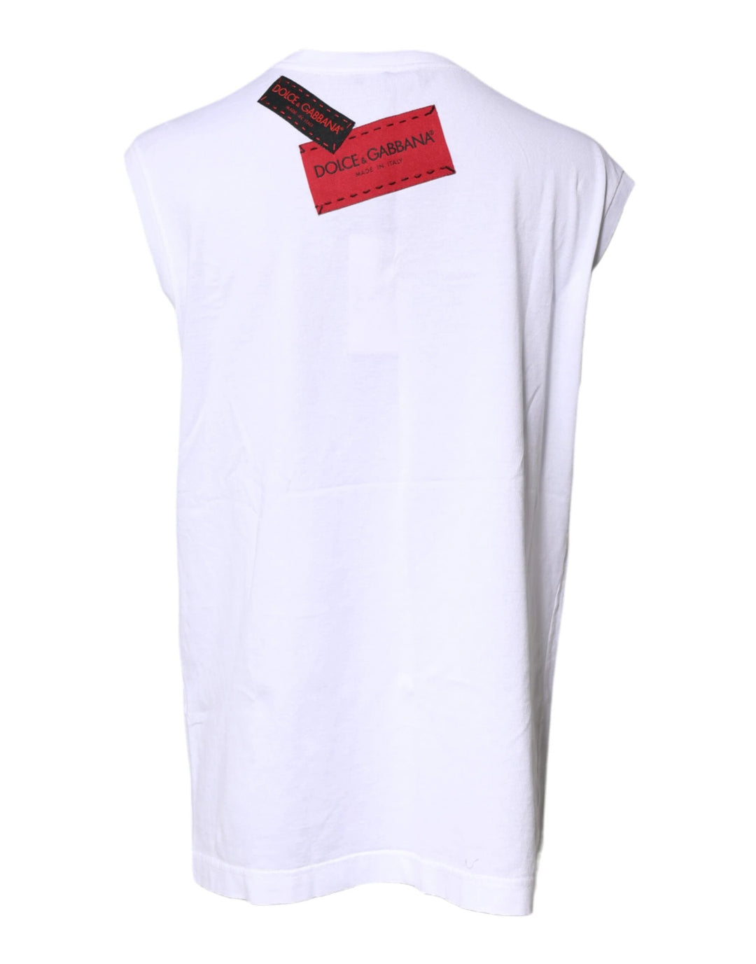 Dolce &amp; Gabbana White Floral Graphic Print Sleeveless Tank Top by Dolce &amp; Gabbana outlet now on sale