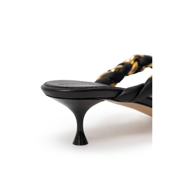 Bottega Veneta Black Leather Sandal