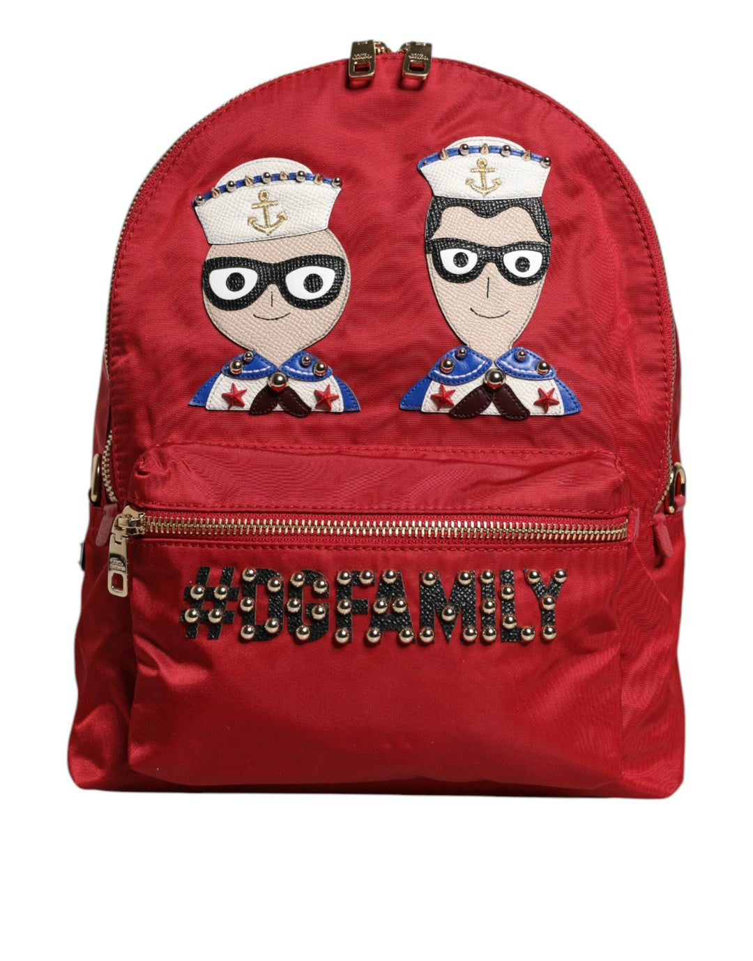 Dolce & Gabbana Red #DGFAMILY Embellished Backpack VULCANO Bag