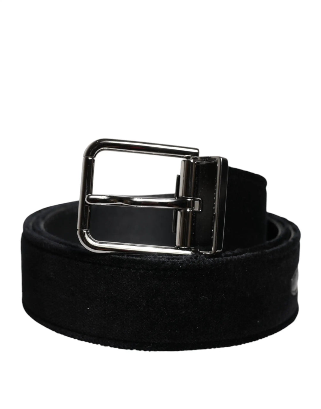 Dolce & Gabbana Sample Sale | Dolce & Gabbana Black Cotton Silver Tone Metal Buckle Belt - | Designer outlet