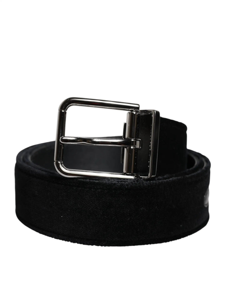 Dolce &amp; Gabbana Sample Sale | Dolce &amp; Gabbana Black Cotton Silver Tone Metal Buckle Belt - | Designer outlet