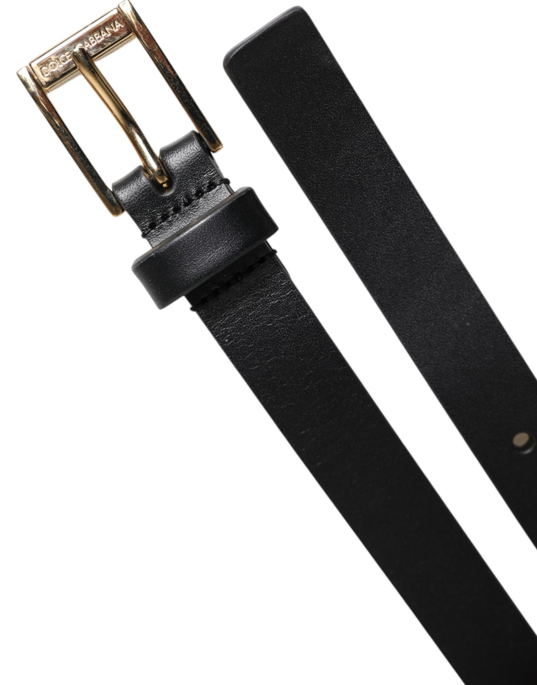 Dolce &amp; Gabbana Sample Sale Dolce &amp; Gabbana Black Calfskin Classic Metal Logo Buckle Belt - | Designer outlet