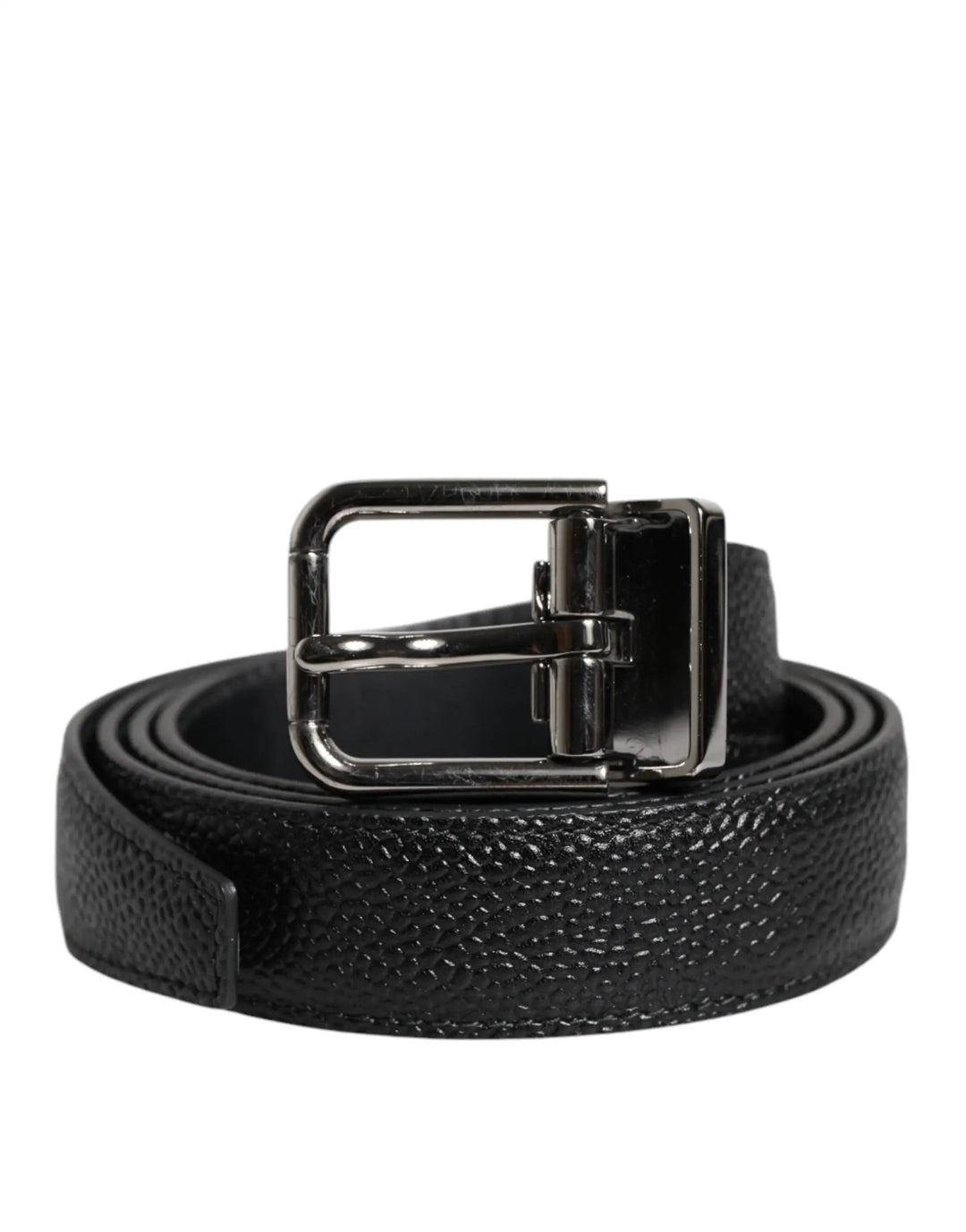 Dolce & Gabbana Sample Sale | Dolce & Gabbana Black Calf Leather Classic Metal Buckle Belt - | Designer outlet