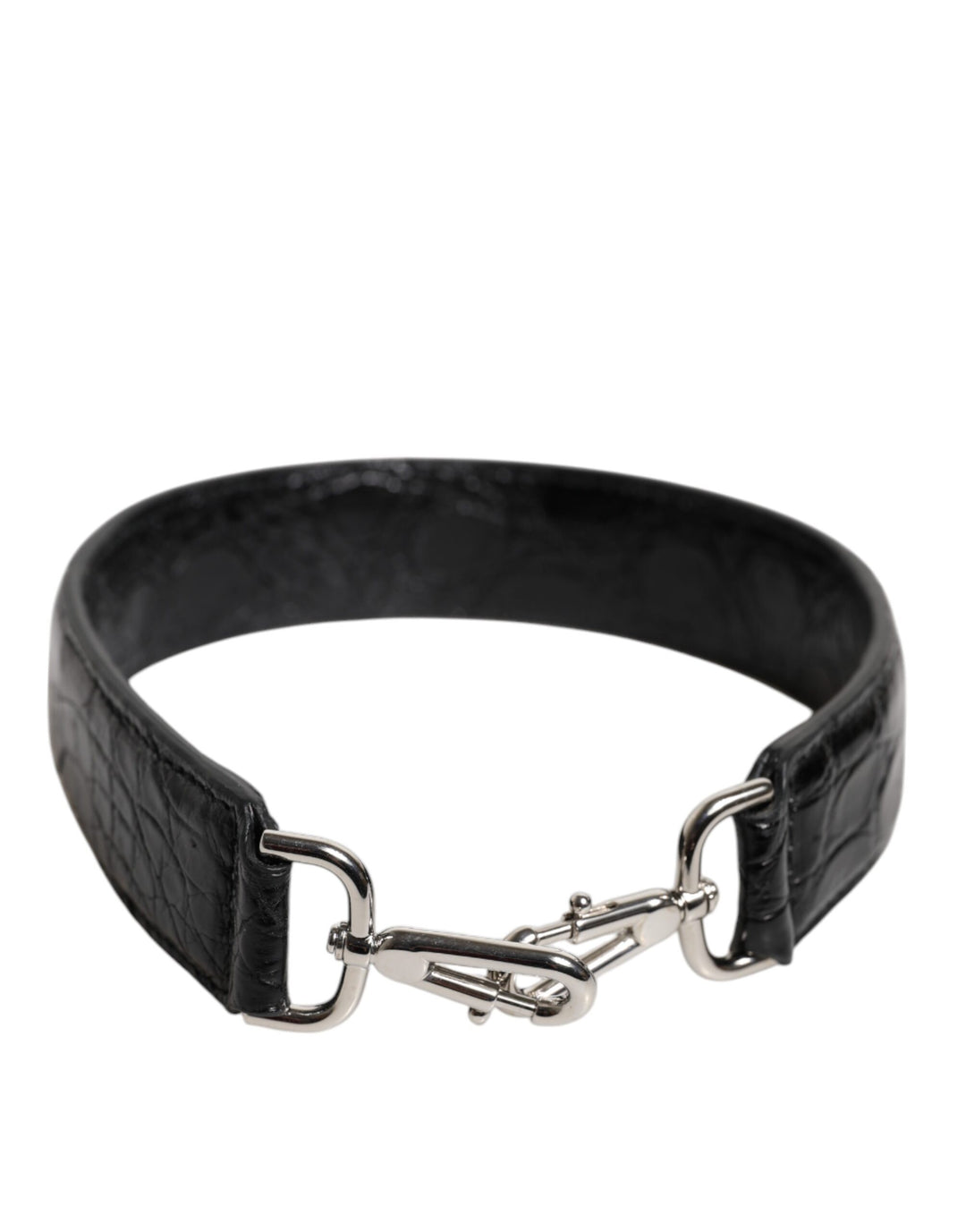 Dolce & Gabbana Black Alligator Leather Bag Shoulder Strap by Dolce & Gabbana outlet now on sale