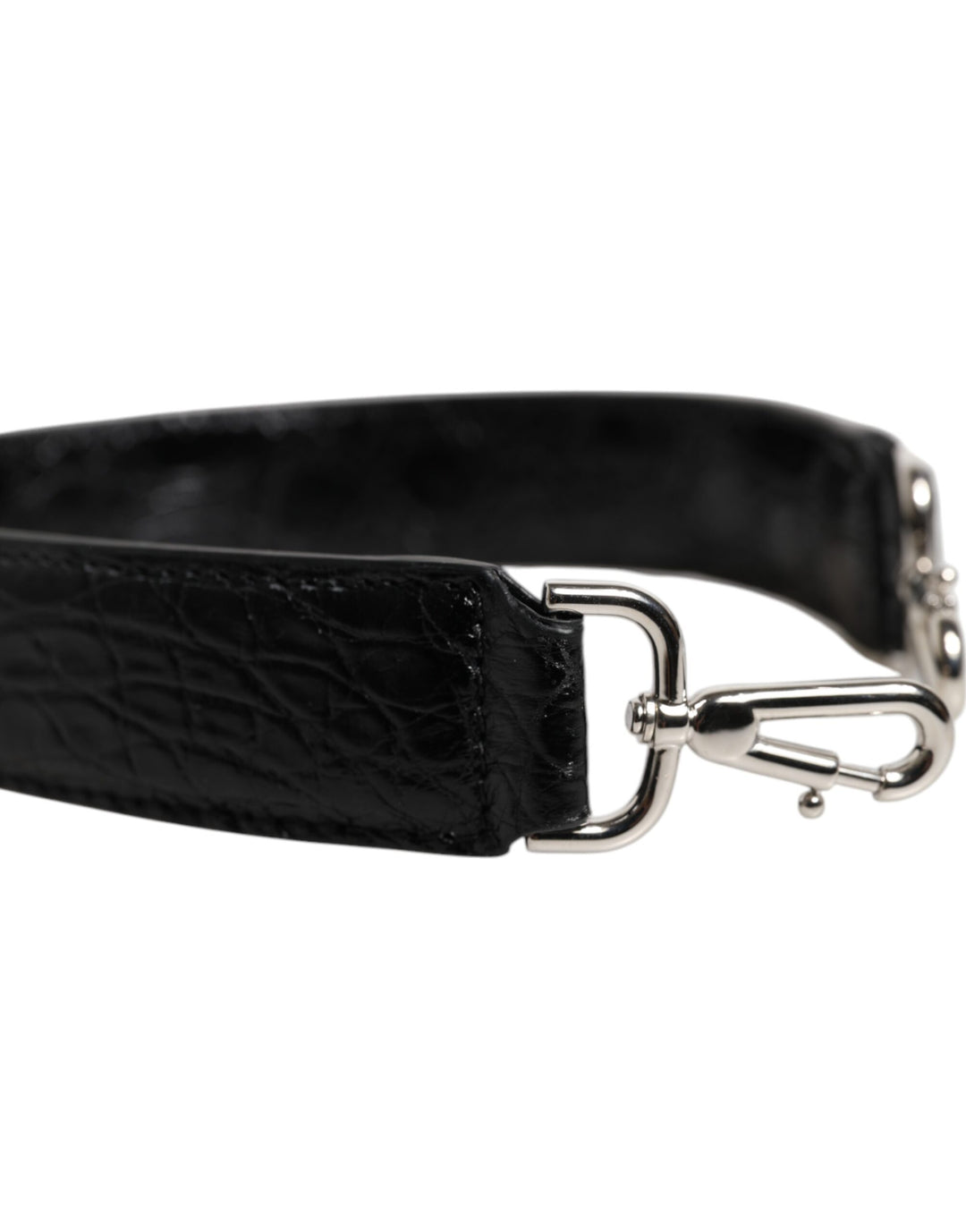 Dolce & Gabbana Black Alligator Leather Bag Shoulder Strap by Dolce & Gabbana outlet now on sale
