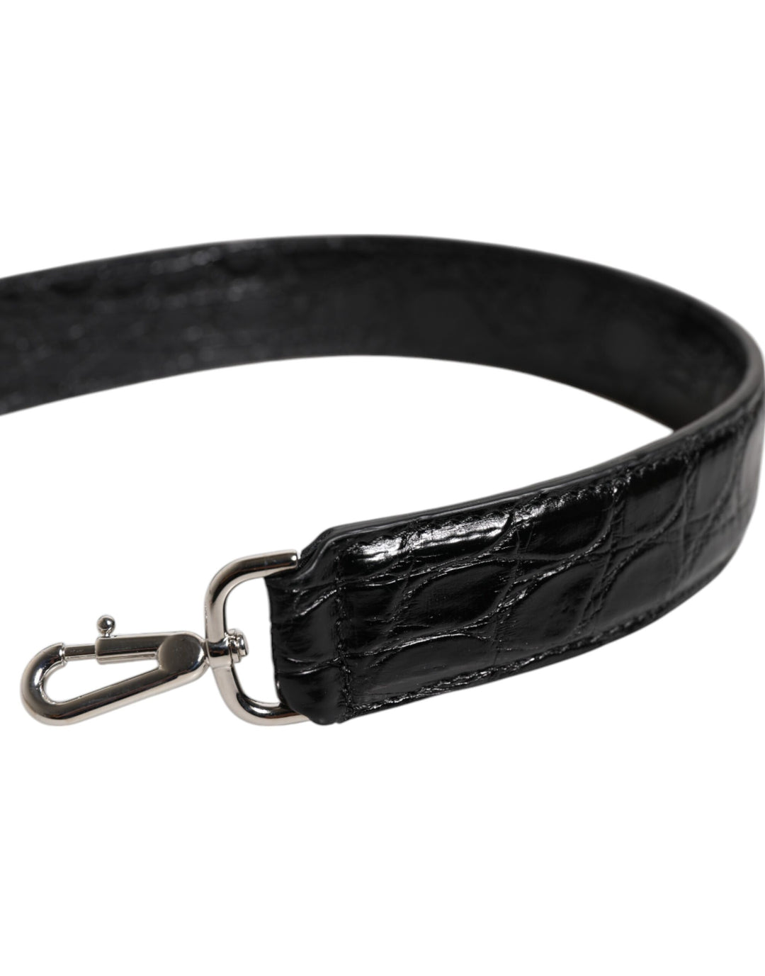 Dolce & Gabbana Black Alligator Leather Bag Shoulder Strap by Dolce & Gabbana outlet now on sale