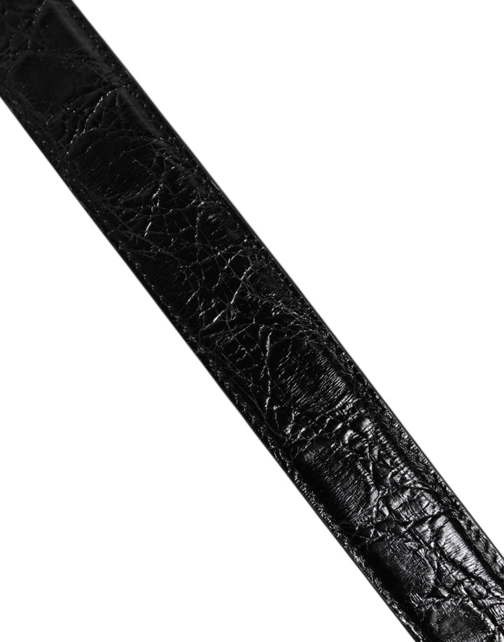 Dolce & Gabbana Black Alligator Leather Bag Shoulder Strap by Dolce & Gabbana outlet now on sale