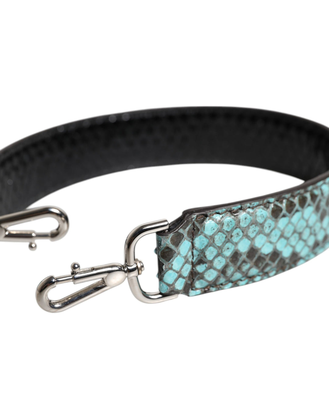 Dolce & Gabbana Black Blue Exotic Leather Bag Shoulder Strap by Dolce & Gabbana outlet now on sale