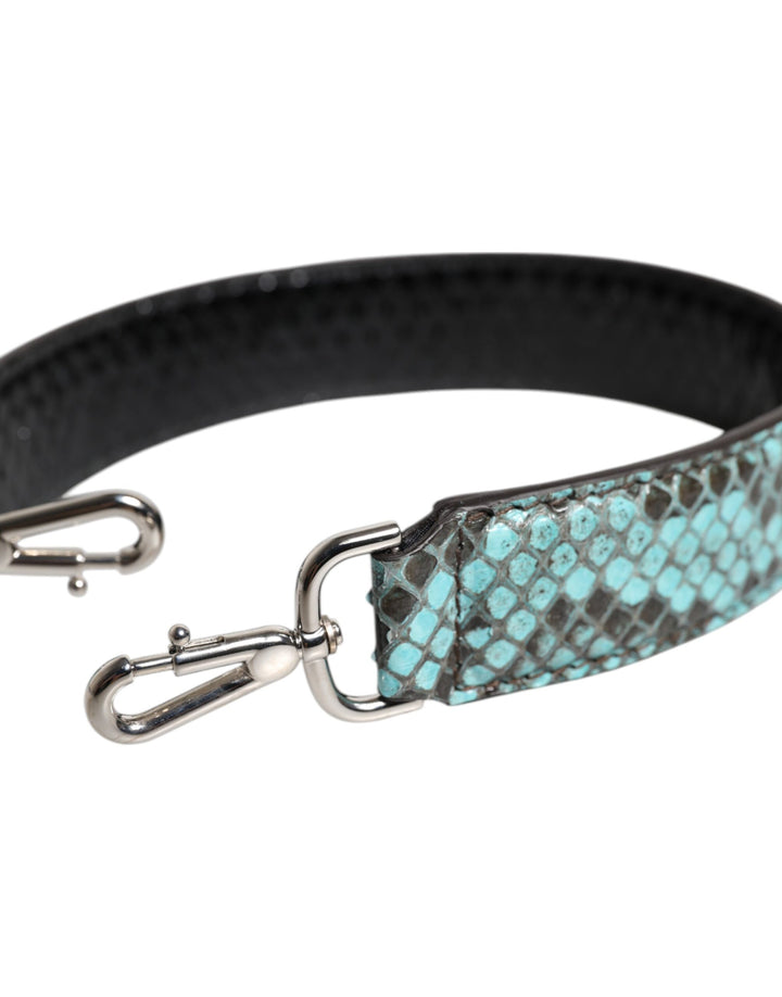 Dolce & Gabbana Black Blue Exotic Leather Bag Shoulder Strap by Dolce & Gabbana outlet now on sale
