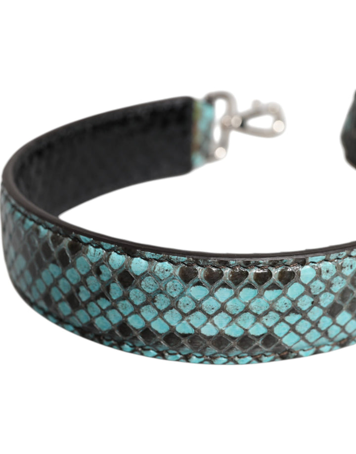 Dolce & Gabbana Black Blue Exotic Leather Bag Shoulder Strap by Dolce & Gabbana outlet now on sale