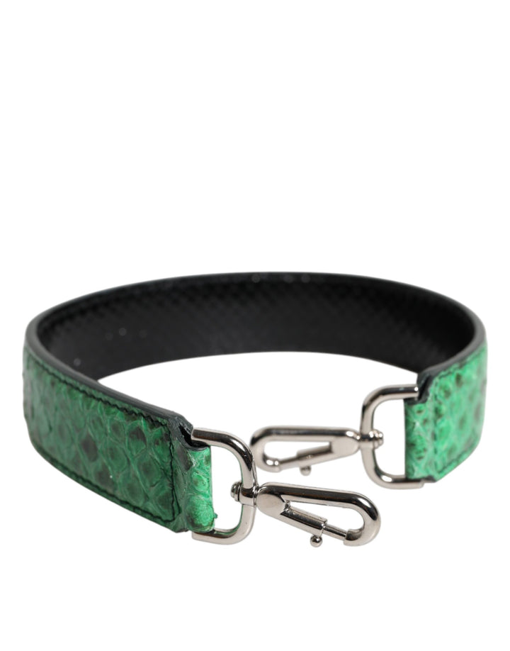 Dolce & Gabbana Black Green Exotic Leather Bag Shoulder Strap by Dolce & Gabbana outlet now on sale