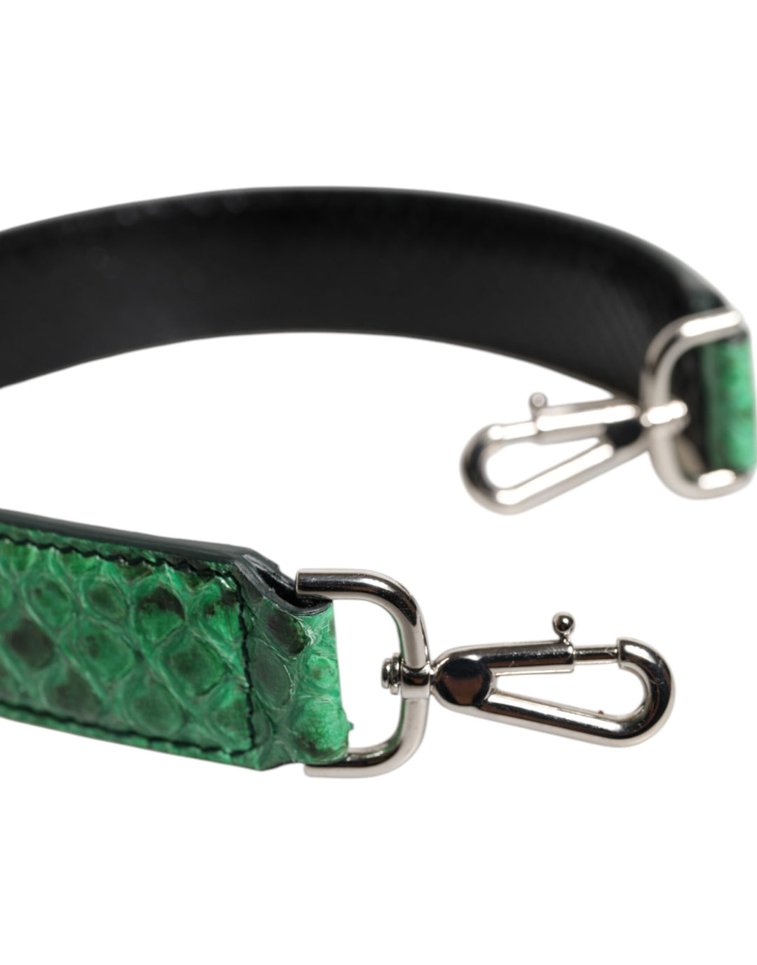 Dolce & Gabbana Black Green Exotic Leather Bag Shoulder Strap by Dolce & Gabbana outlet now on sale