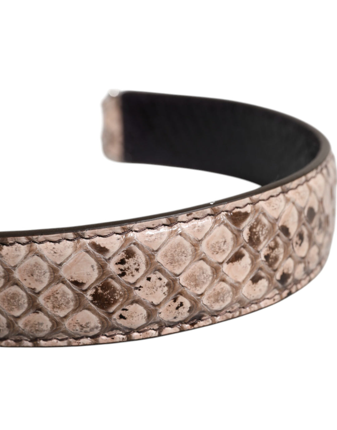 Dolce & Gabbana Black Cream Exotic Leather Bag Shoulder Strap by Dolce & Gabbana outlet now on sale