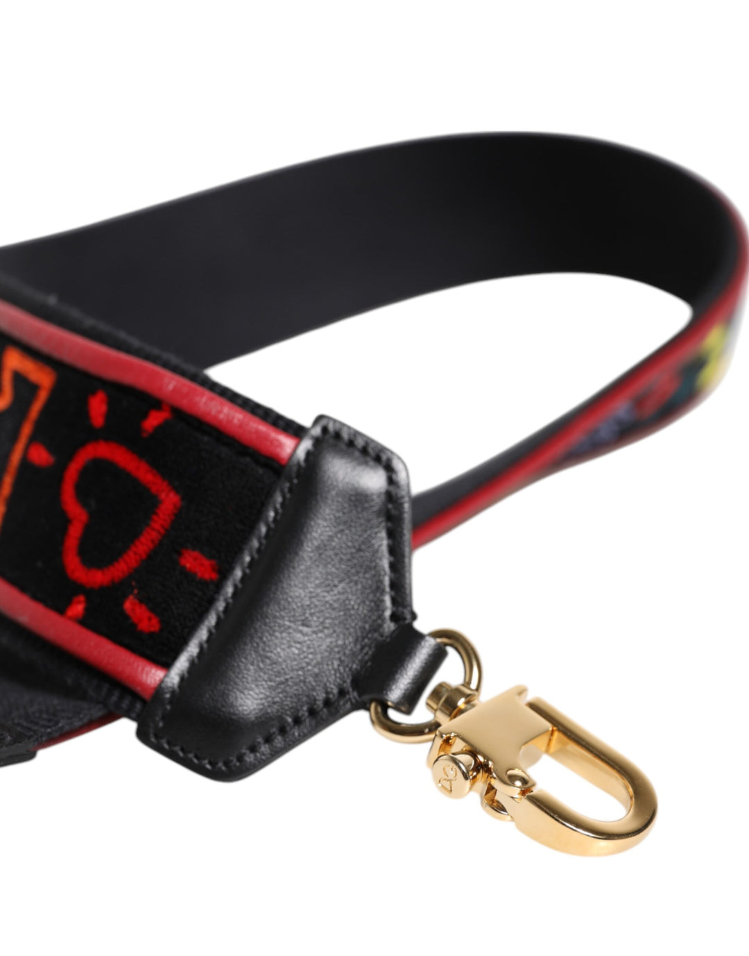 Dolce & Gabbana Black Cotton Printed Bag Shoulder Strap by Dolce & Gabbana outlet now on sale