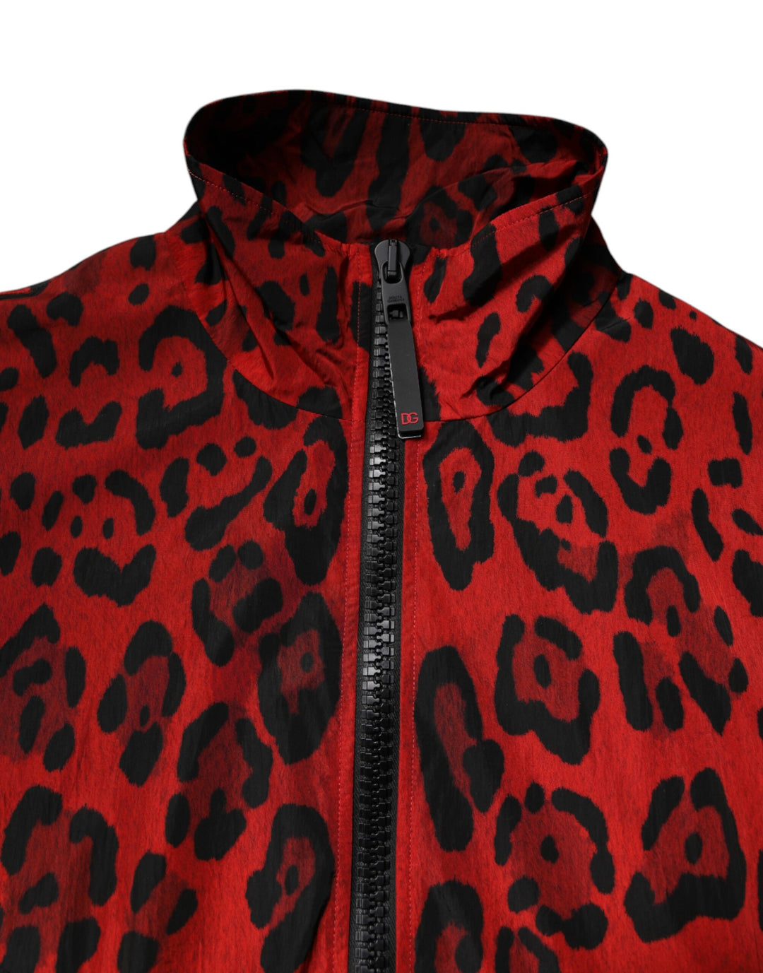 Dolce &amp; Gabbana Red Leopard Nylon Bomber Full Zip Jacket by Dolce &amp; Gabbana outlet now on sale