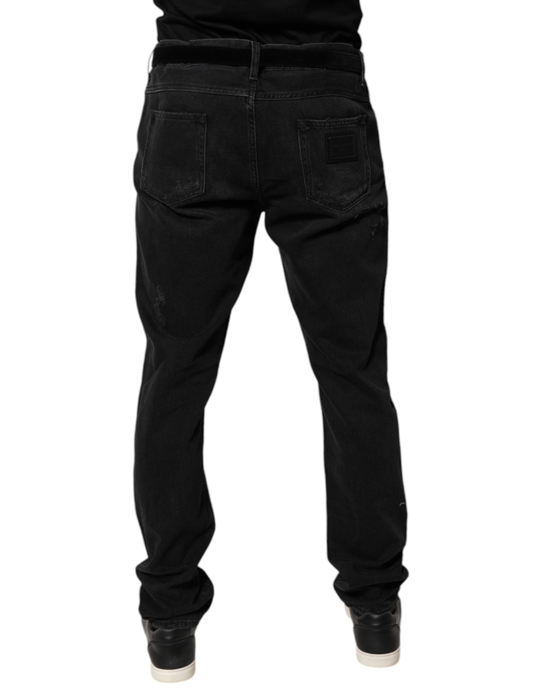 Dolce &amp; Gabbana Sample Sale Dolce &amp; Gabbana Black Cotton Skinny Men Denim Jeans - | Designer outlet
