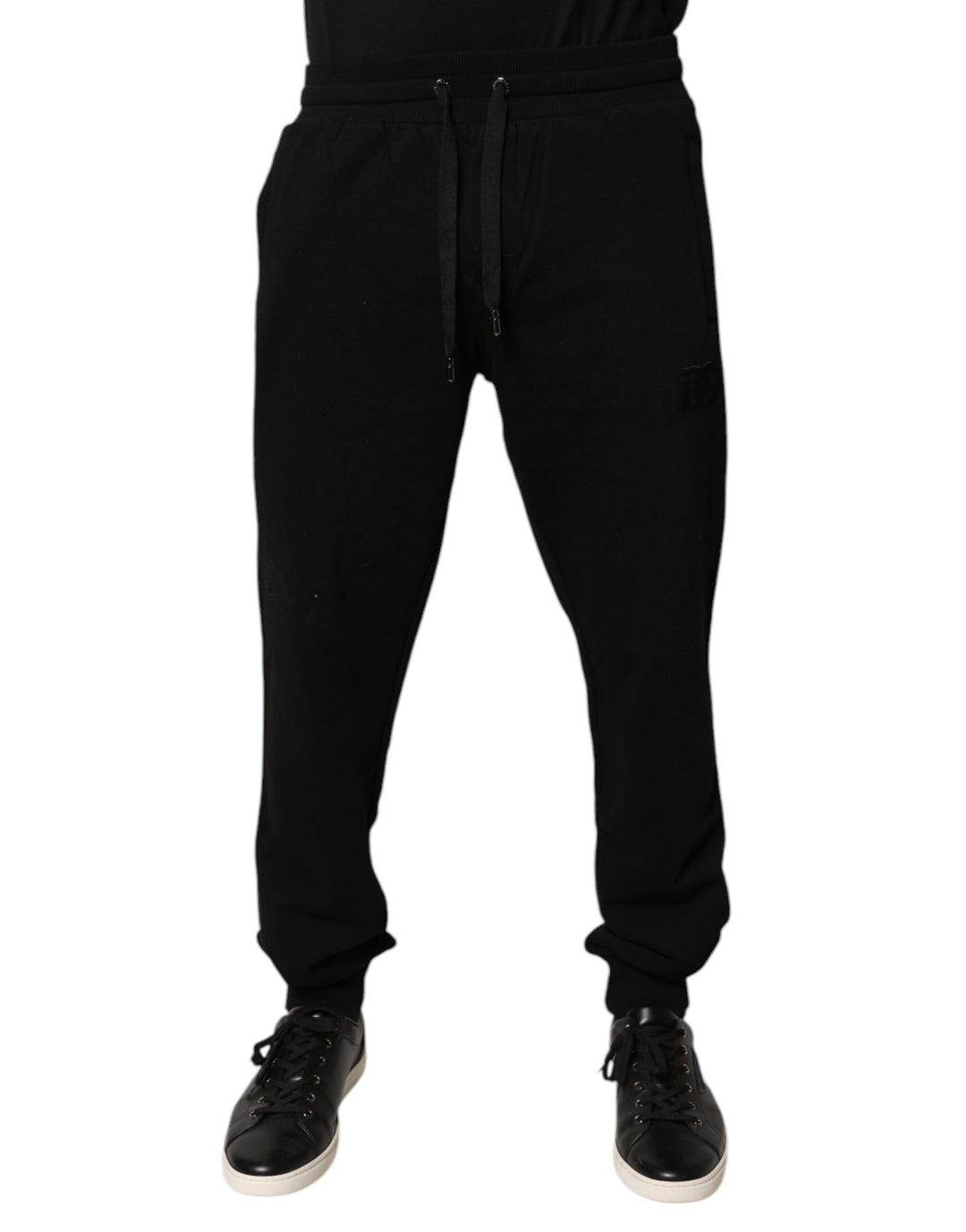 Dolce &amp; Gabbana Sample Sale Dolce &amp; Gabbana Black Cotton Mid Waist Jogger Sweatpants Pants - | Designer outlet