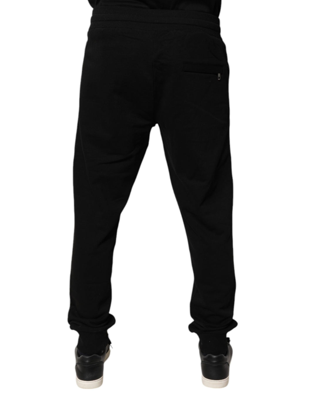 Dolce &amp; Gabbana Sample Sale Dolce &amp; Gabbana Black Cotton Mid Waist Jogger Sweatpants Pants - | Designer outlet