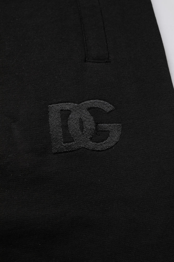 Dolce &amp; Gabbana Sample Sale Dolce &amp; Gabbana Black Cotton Mid Waist Jogger Sweatpants Pants - | Designer outlet