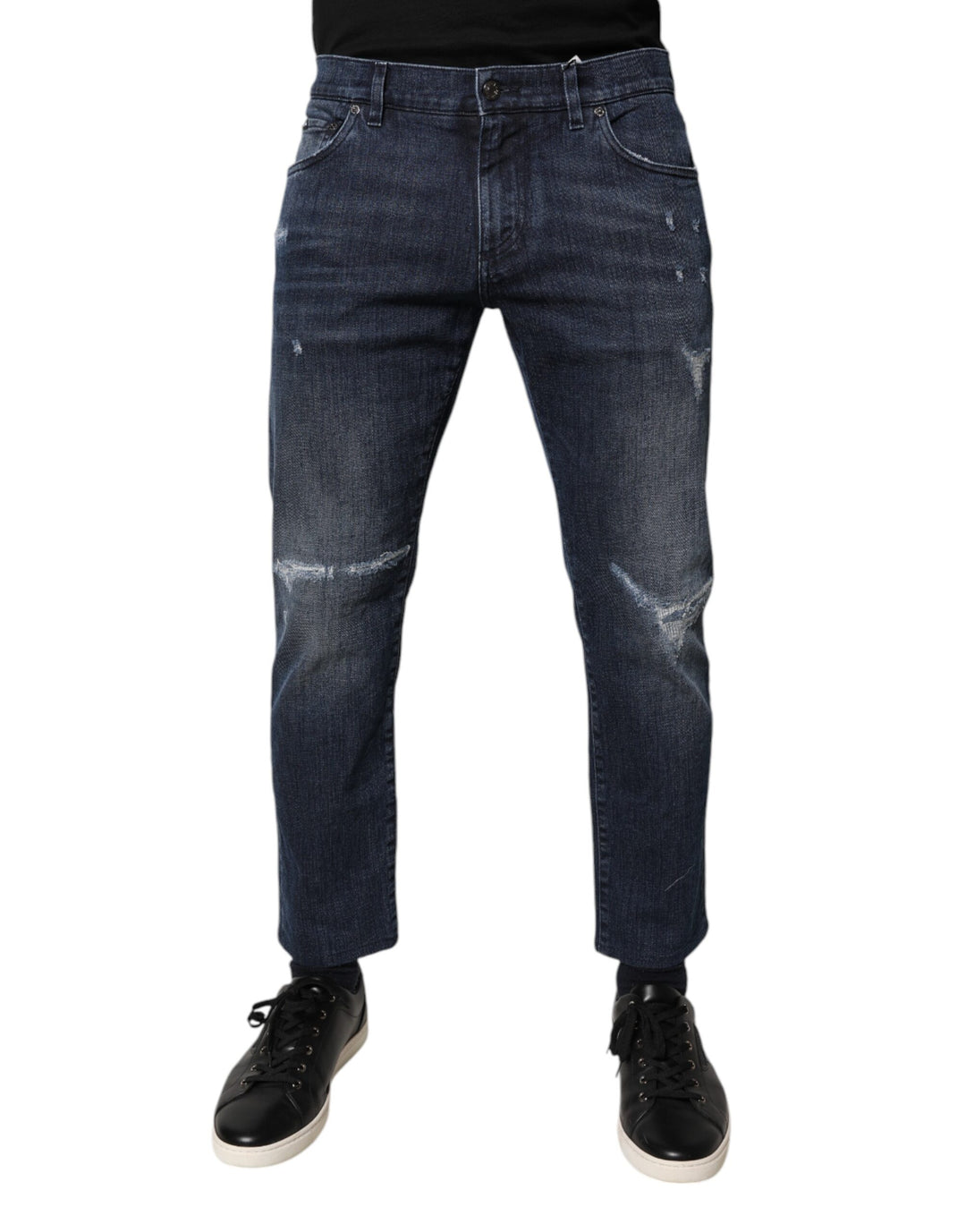 Dolce &amp; Gabbana Sample Sale Dolce &amp; Gabbana Blue Cotton Stretch Skinny Men Denim Jeans - | Designer outlet