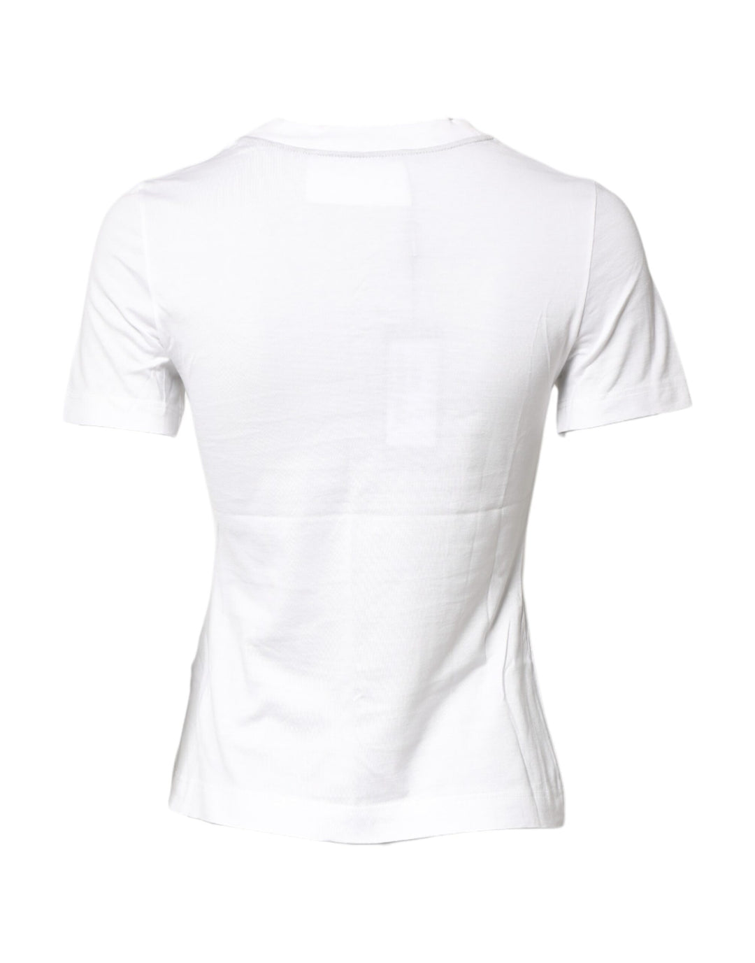 Dolce &amp; Gabbana White Cotton Graphic Print Crew Neck T-shirt by Dolce &amp; Gabbana outlet now on sale