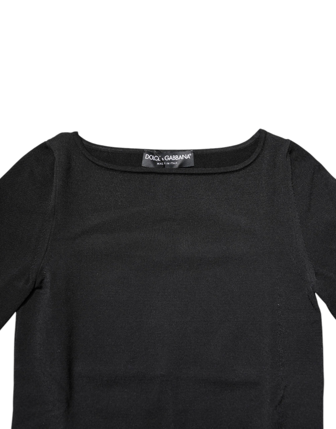 Dolce &amp; Gabbana Sample Sale Dolce &amp; Gabbana Black Viscose Long Sleeves Pullover Top - | Designer outlet