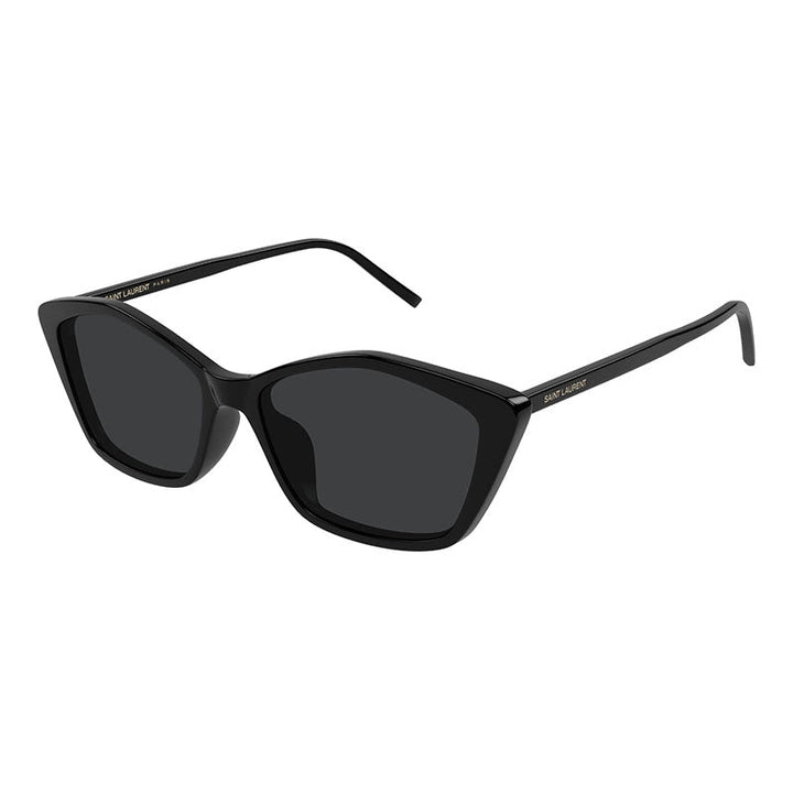 Saint Laurent Sunglasses Cat Eye Full Rim, Shiny Black Frame and Grey Lens SL775001