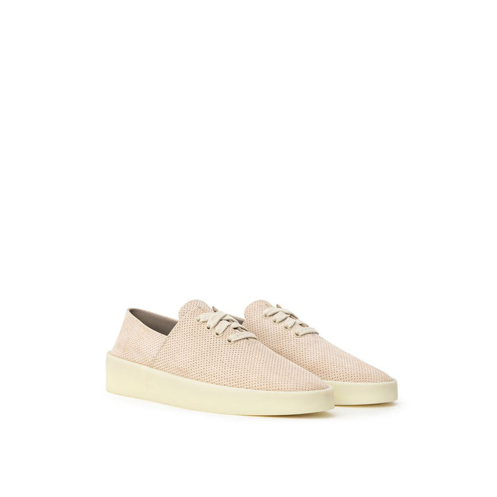 Fear Of God Beige Leather Low Top Sneakers by Fear Of God outlet now on sale