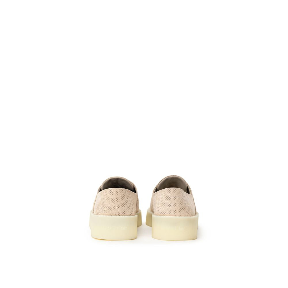 Fear Of God Beige Leather Low Top Sneakers by Fear Of God outlet now on sale