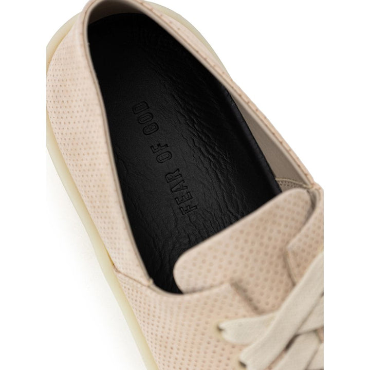 Fear Of God Beige Leather Low Top Sneakers by Fear Of God outlet now on sale